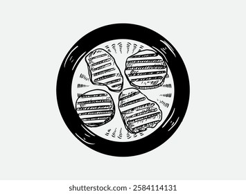 Illustration of an Barbeque Grill Drawing