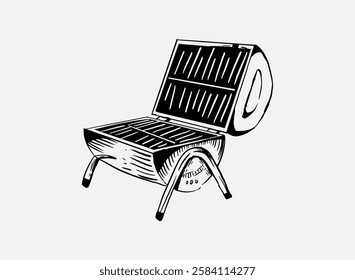 Illustration of an Barbeque Grill Drawing