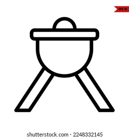 Illustration of Barbeque Line Icon