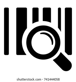 Illustration of barcode icon on white background