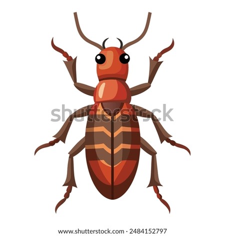illustration of bark beetle insect on white