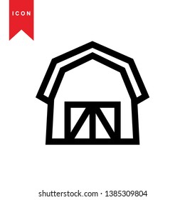 Illustration of barn agriculture elements - Vector