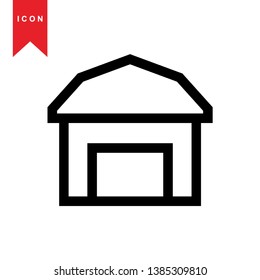 Illustration of barn agriculture elements - Vector