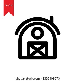 Illustration of barn agriculture elements - Vector