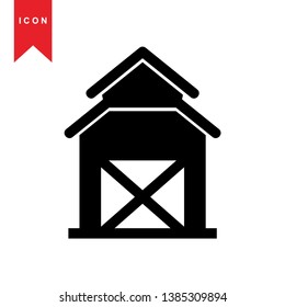 Illustration of barn agriculture elements - Vector