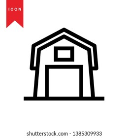Illustration of barn agriculture elements - Vector