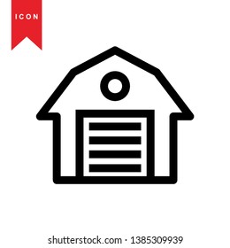 Illustration of barn agriculture elements - Vector