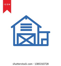 Illustration of barn agriculture elements - Vector