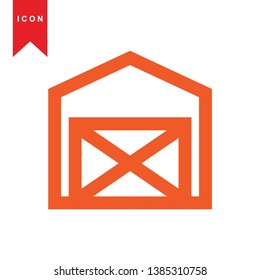 Illustration of barn agriculture elements - Vector
