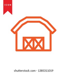 Illustration of barn agriculture elements - Vector