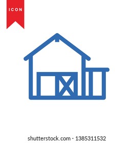 Illustration of barn agriculture elements - Vector