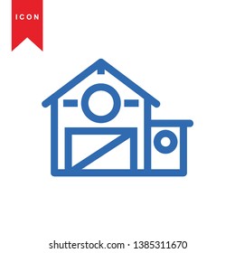 Illustration of barn agriculture elements - Vector