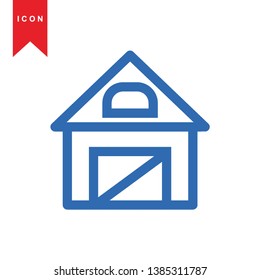 Illustration of barn agriculture elements - Vector