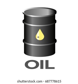 Illustration of a barrel of oil. Vector illustration. 
