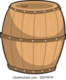 illustration of barrel on white