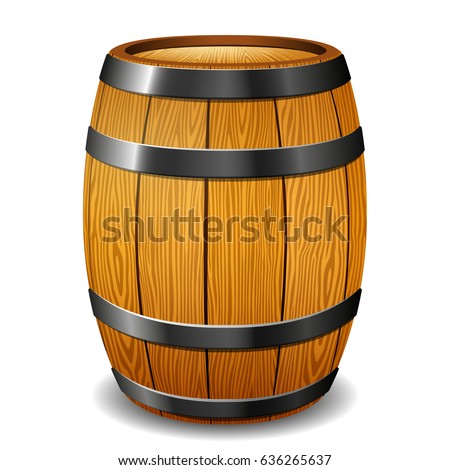 Illustration of barrel on white background