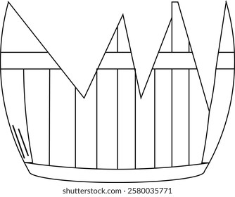 the illustration of barrel that has been destroyed.