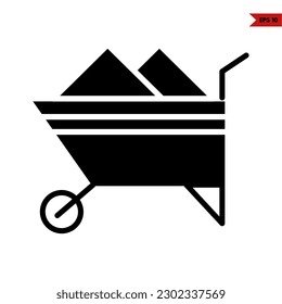 illustration of barrow glyph icon