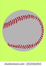 illustration of a baseball ball with a green background