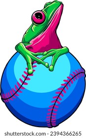 illustration of baseball ball opn white background