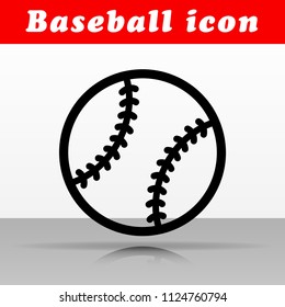Illustration of baseball ball vector icon design