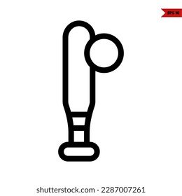 illustration of baseball bat line icon 
