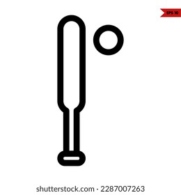 illustration of baseball bat line icon 
