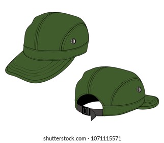 Illustration of baseball cap (headgear) / kahki 
