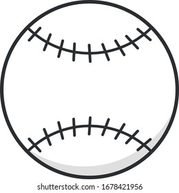 Illustration of baseball. Little white ball