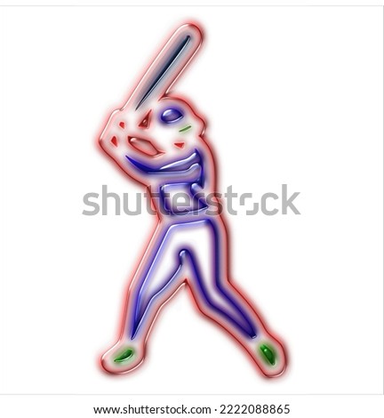 Illustration of a baseball player on a white background.Vector image.