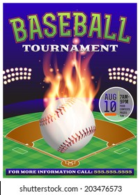 An illustration for a baseball tournament. Vector EPS 10 contains transparencies. 