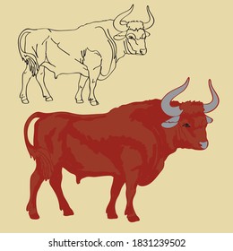 illustration based on the red bull vector drawing