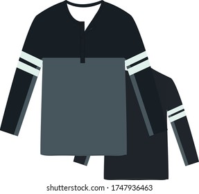 Illustration basic henley design tshirt