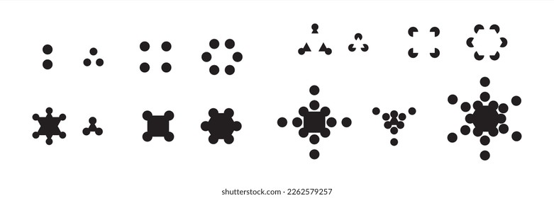 Illustration of basic pattern shape elements. Vector
