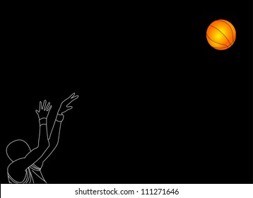 illustration of basket ball player