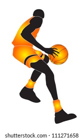 illustration of basket ball player