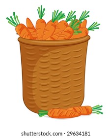 illustration of a basket of carrots