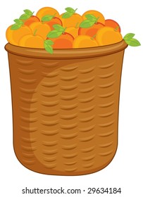 Illustration eines Orangenkorbes