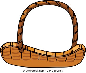 illustration of basket outline white on background vector