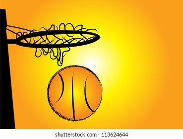 illustration of basketball background