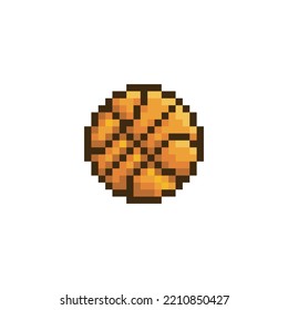 Illustration basketball ball, sports pixel art