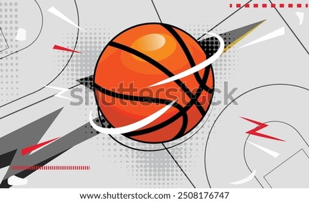 Illustration of Basketball flyer, vector, element