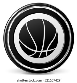 Illustration of basketball icon on white background