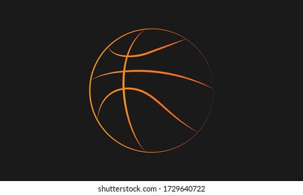 Illustration Of A Basketball Outline.