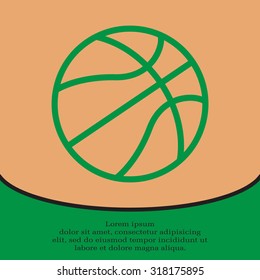illustration of a basketball outline isolated