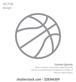 illustration of a basketball outline isolated