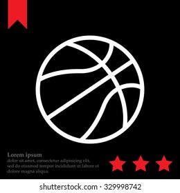 illustration of a basketball outline isolated