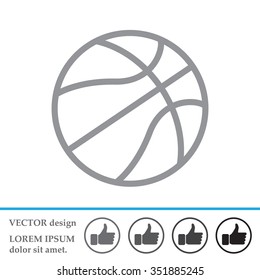 illustration of a basketball outline isolated