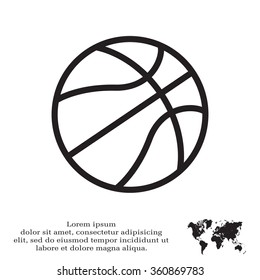 Illustration Of A Basketball Outline Isolated