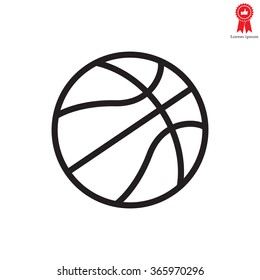 illustration of a basketball outline isolated